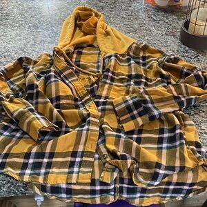 SO Yellow and Black Plaid Women's Jacket